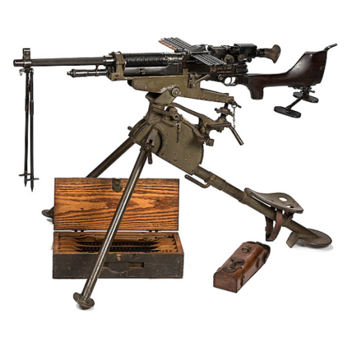 US Springfield Armory Model 1909 Benet Mercie light machine gun in .30-06, World War I.from Cowan’s 