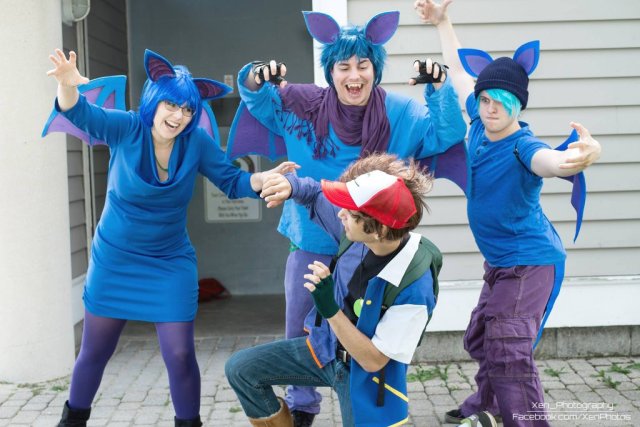 Various Zubat cosplays.