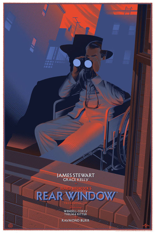 ghostrelic:  cinemagorgeous:  Three Films by Hitchcock, poster tributes by artist Laurent Durie