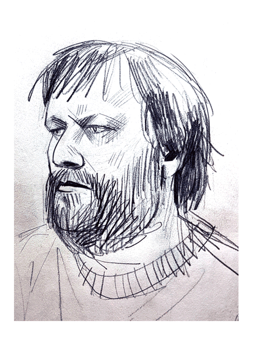 Portrait of Slavoj Žižek.From the “Philosophers” series.