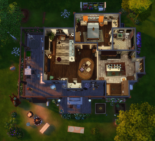 simsontherope: Sims 4 - Antre du Lac After my modern villa on a hill, I needed to take a break with 