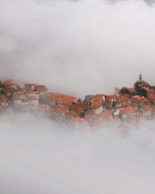 Cotton candy • Arachova, Greece in autumn fog by Costas Spathis.