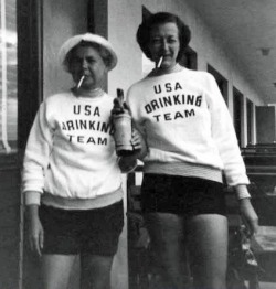 redwhiteandbluecoloredlife:  I feel like these women were military spouses.  I would totally get this sweater for my friend and I haha