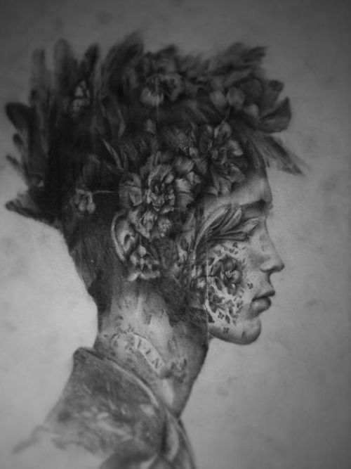 beautifulbizzzzarreart:  Incredible drawing by Australian artist Jessica Stewart  http://www.whenyouescape.com/