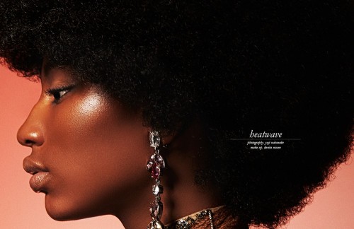 shadesofblackness:  Kiara Ridgell in “Heatwave” for Schön Magazine Photography / Yuji WatanabeMake Up / Dorita Nissen @ Wizzo & CoFashion Editor / Marianna Frannais 
