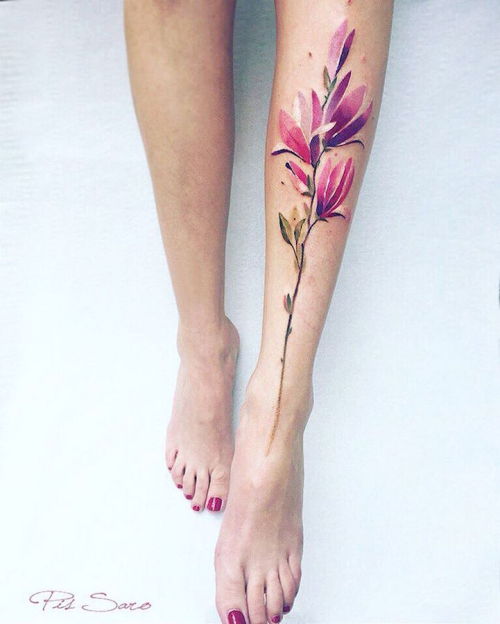 mymodernmet:Delicate Floral and Nature Tattoos Inspired by Changing Seasons