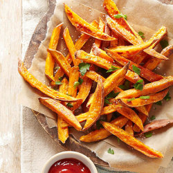 bhgfood:  Sweet Potato Fries: Turn sweet potatoes into a crisp party treat with this DIY fry recipe! (BHG.com)