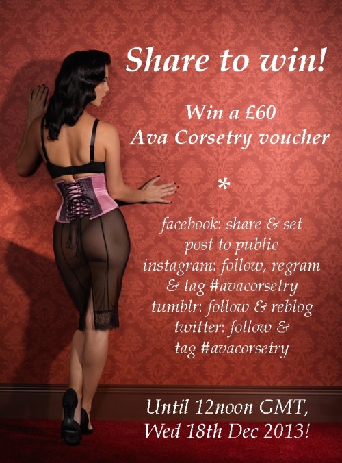 avacorsetry:  Share to win time! Would a £60 gift voucher to spend at Ava Corsetry make your Christm