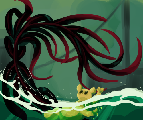  Rain World Art Month Day 11 - Monster Kelp