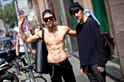 koreanmodel:  Streetstyle: Kim Do Jin and Kim Tae Hwan in Milan shot by PFM