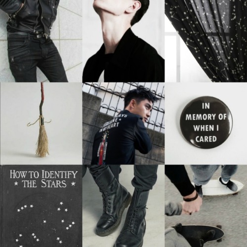 ravenclaw idols - ravenclaw kyungsoo moodboardkyungsoo’s favorite class is astronomy and he’s a chas
