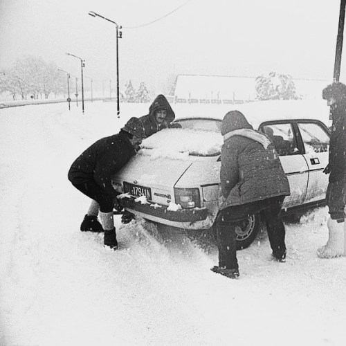 Nevicate del 1985, qui via Cimabue, a nord est del Monte Stella.