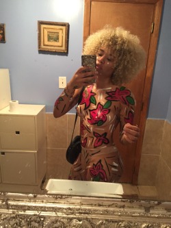 youngblackqueen:  duppyy-conqueror:  mybonafidefeelings:  duppyy-conqueror:  My drunk ass last night  First thought, “That’s a cute dress.” Next thought, “Ooo and this hair, Yasss.” Followed by, “Wait, is that a nipple…” Then   Omg!