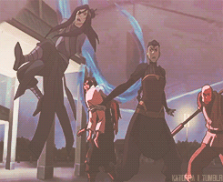 katorra:   Ming-Hua, The Armless Waterbender  I think it is so cool the way that Avatar levels the playing field through bending. First they set an amazing precedent by showing just how strong female characters can be. Then they created a character that