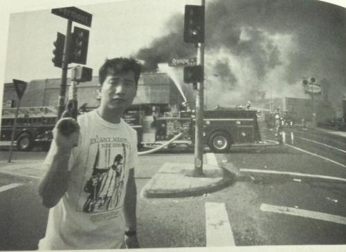 perelandra:  Korean Shop owners defending their stores from rioters in the 1992 LA Riots. “  Korean-Americans in Los Angeles refer to the event as Sa-I-Gu, meaning “four-two-nine” in Korean, in reference to April 29, 1992, which was the day the