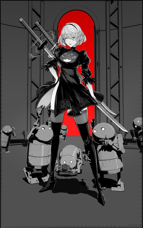 arsenixc: Finally finished my old art with 2b + color variants