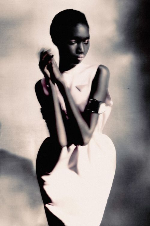 Diarra Samb in “Moonlight Shadow”, photographed by Luka Spaziani-Booth and styled by Fra