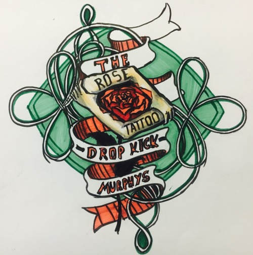 You ever hear a song and need to draw something? Rose Tattoo by The Dropkick Murphys Inktober 25