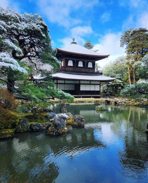 雪の銀閣寺（慈照寺）庭園 [ 京都市左京区 ] Ginkakuji (Jishoji) Temple Garden (Snow), Kyoto ーー銀世界❄️の京都の #世界遺産 。室町幕府8代将軍 