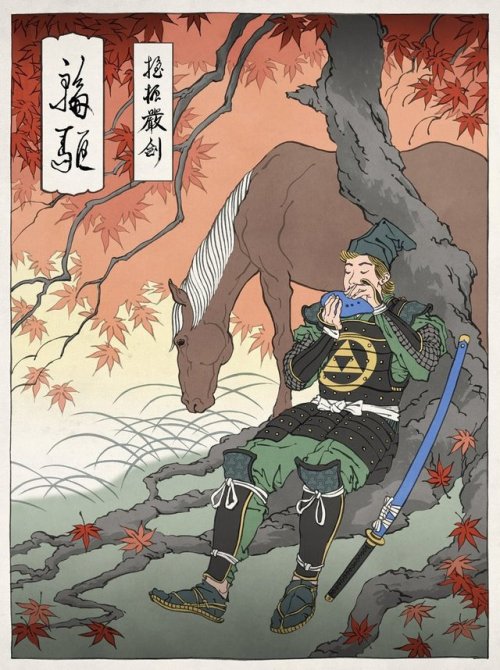retrogamingblog: Nintendo Franchises in the Ukiyo-e Style by Jed Henry  These are fantastic!!!! Blew my mind.