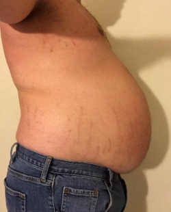 bear-ly-legal:  corpulentchronicles:  bear-ly-legal:At the right angle, wearing the right tight jeans, my belly is finally starting to hang over a bit. You’re getting so round!  You think so? Thank you 
