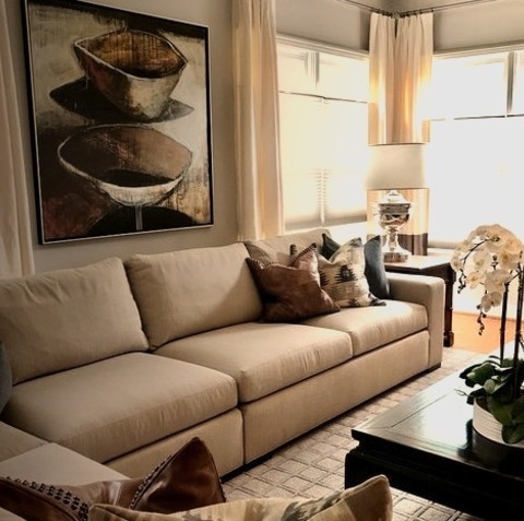 Family Room Open DC MetroGame Room - Large Transitional Open Concept Medium Tone Wood Floor And Brown