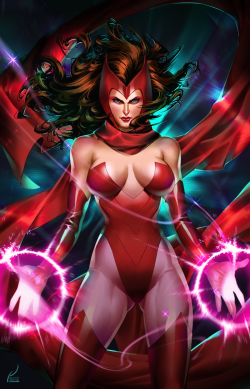 superheropinups:  Scarlet Witch - KevinTUT