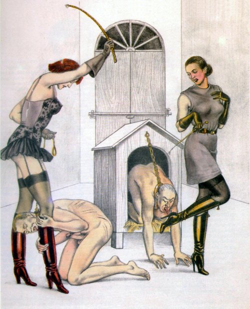 Sex Femdom humiliation art by Bernard Montorgueil pictures
