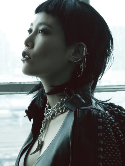 From Fashion Gone Rogue:Thinking Punk – Showing off her inner punk, Japanese actress Rinko Kikuchi