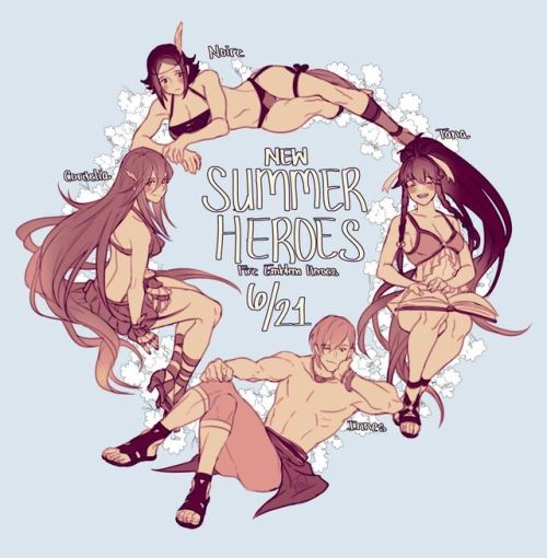 krazehkai:  There was a leak and these are going to be our new Summer Heroes~ I wonder if we’l