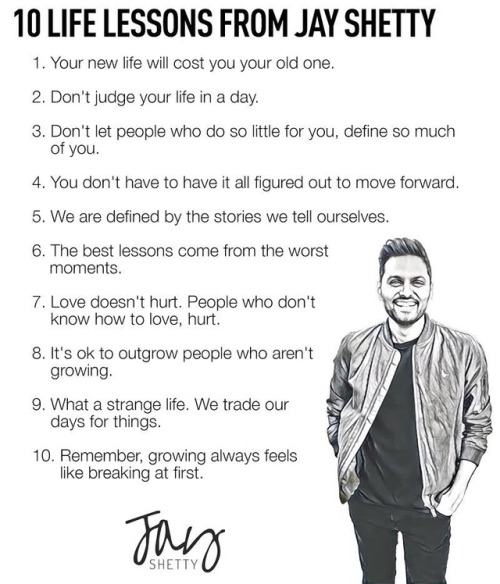 Brilliant Life Lessons from Jay Shetty :)