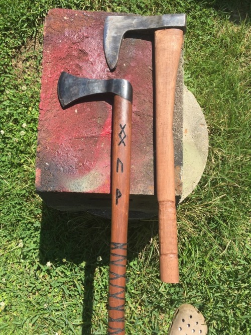 recoil-operated: goosedawg: @recoil-operated here are the two Viking axes that I have made. Forged t