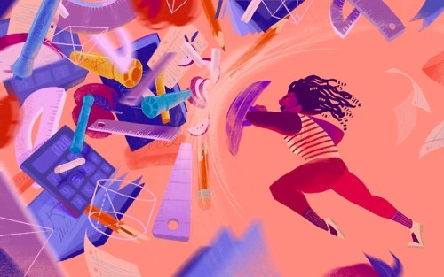 Illustrated the Scared Of Math? Here&rsquo;s One Way To Fight The Fear article for NPR