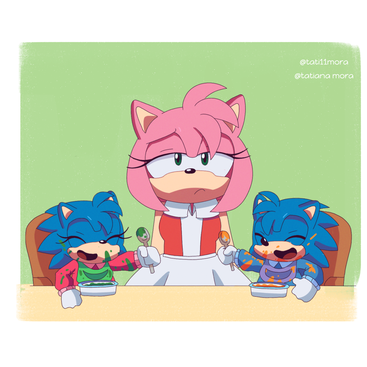 The Next Generation — I wanted to draw my sonamy fanchilds with