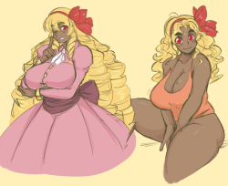 lil-yellow-kirby: trying different hairstyles