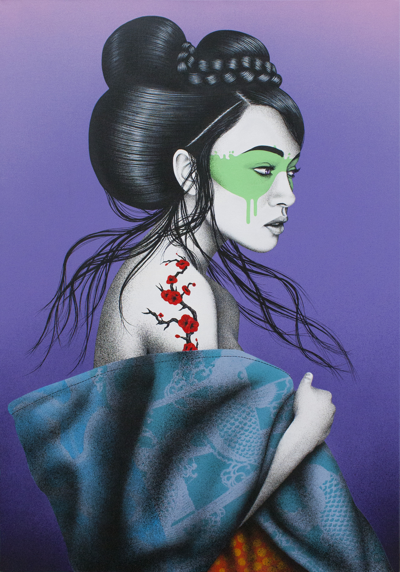 asylum-art-2:  Beautiful Japaneses Graffti  by Fin DAC Absolutely sick Japan inspired