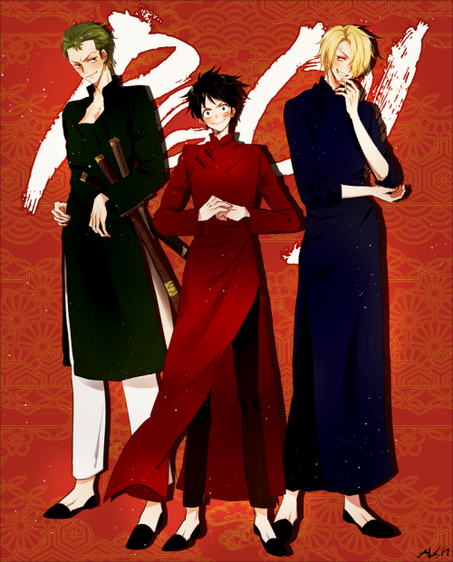 Chang pao luffy&amp;zoro&amp;sanji