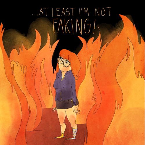 rubywoodsillustration:me, dyinganybody feel like they’ve been faking their illness this whole ti