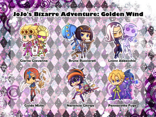 JoJo&rsquo;s Bizarre Adventure: Golden Wind Acrylic charm -6 cm clear acrylic-double-sided-