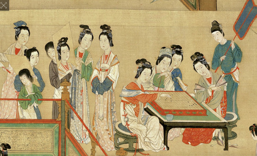 lycoris0:Traditional Chinese Hanfu in “Spring morning in the Han Palace” 《漢宫春晓图》(1494–1552) by Qiu Y