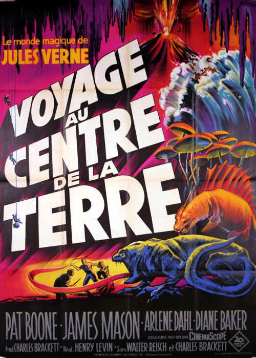 movieposteroftheday: French grande for JOURNEY TO THE CENTER OF THE EARTH (Henry Levin, USA, 1959)Ar