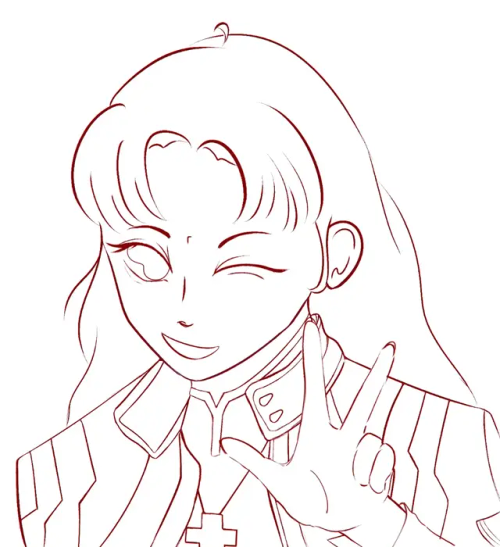 Drunk Girl Misato + Lineart