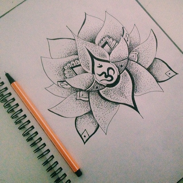 rightvisions:  always wanted a Lotus flower and Om tattoo combined so here’s a