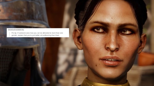 nonbinaryanders:vedinamel:nonbinaryanders:arrowacevarric:grandenchanterfiona:Dragon age+Tumblr text 