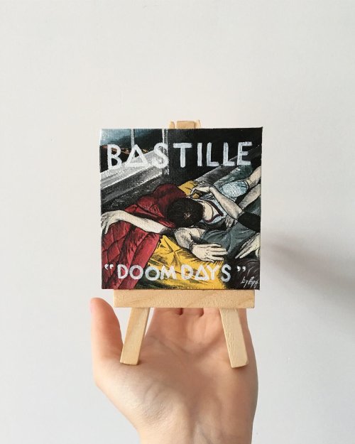 Bastille, Doom Days mini album cover 7,5 cm x 7,5 cm acrylic on canvas 