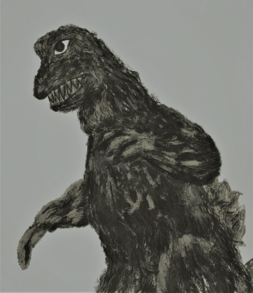 Quick Godzilla 1967/ MusukoGoji painting. ゴジラ1967絵。 