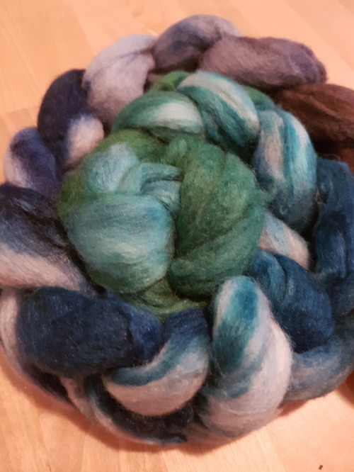 Trees, Moss and, Forest Streams. Same dye batch, but three different fibre blends. The could all be 