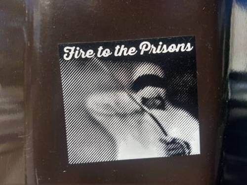 “Fire to the Prisons” Sticker seen in Minneapolis