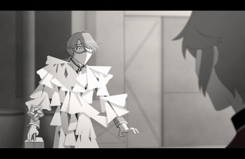  paperman au! with aesop and victor… wishing embalmer all the best with sending his feelings 