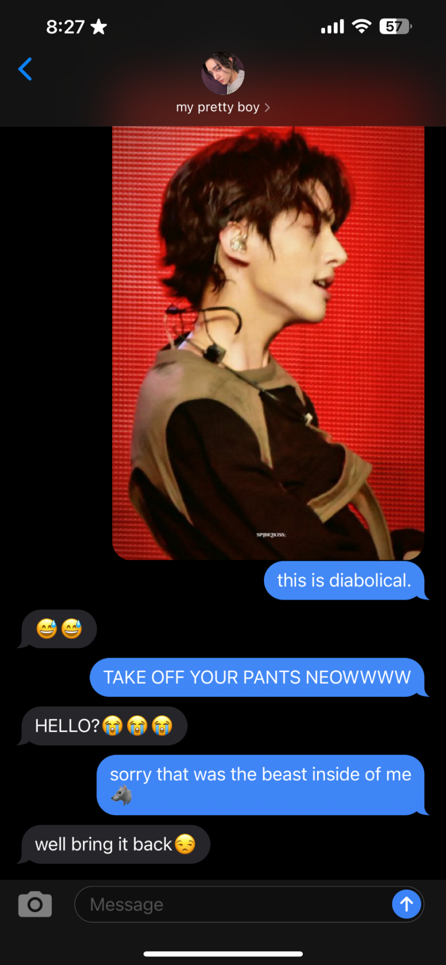 Sim Jaeyun X Idol!reader | Boyfriend Texts